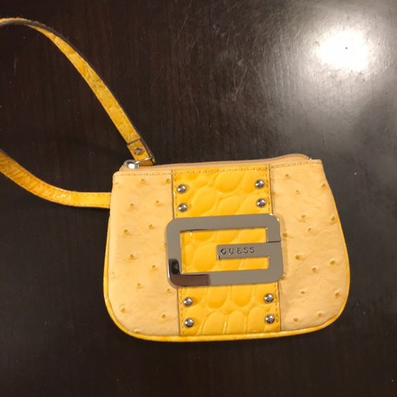 Yellow Guess wristlet - Picture 2 of 4